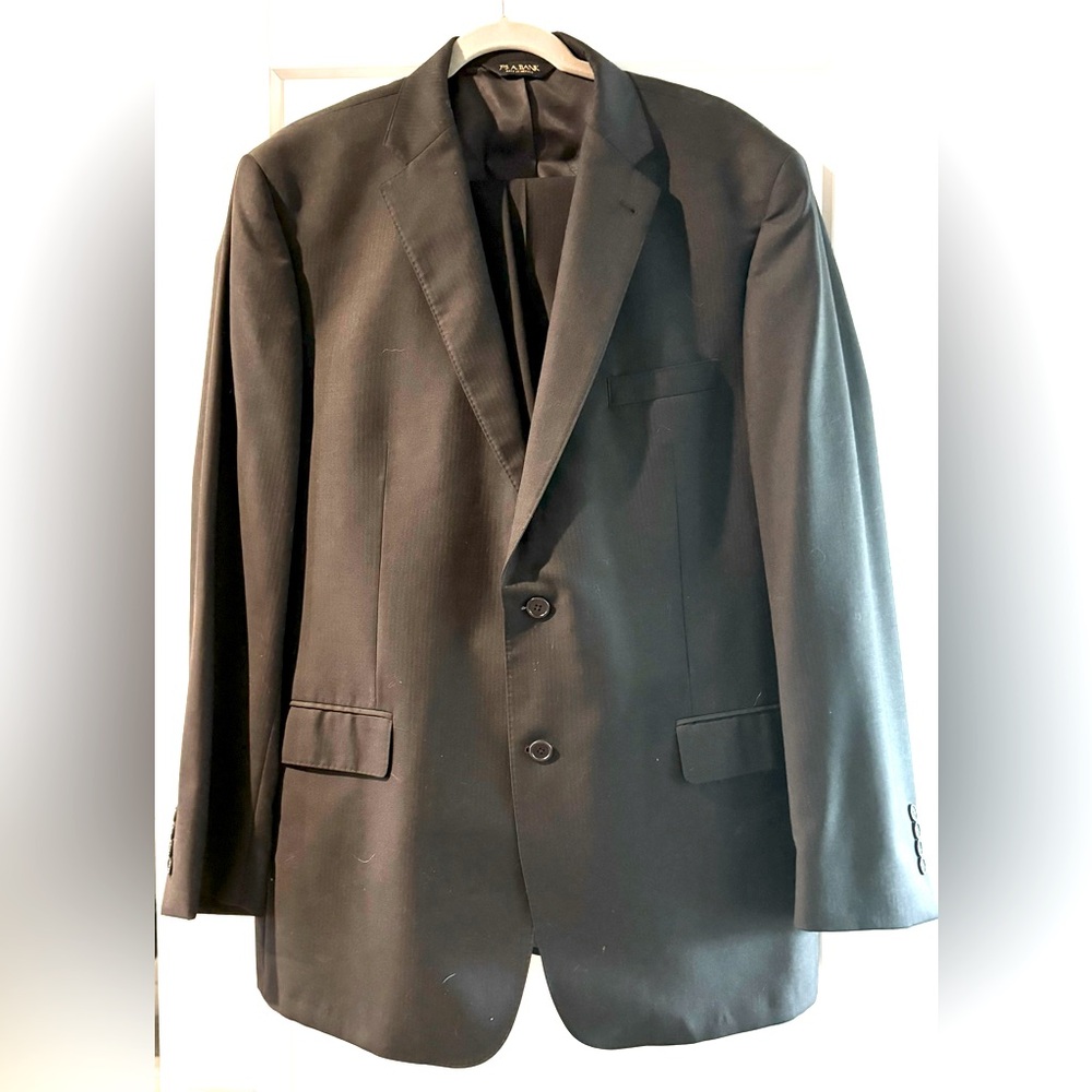 Black Men’s Suit Jacket (48L) and Pants (34x32)